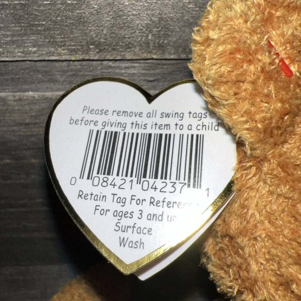 Ty Beanie Baby Fuzz the Bear 1999 Brown Frizzy Plush Excellent Condition 4237